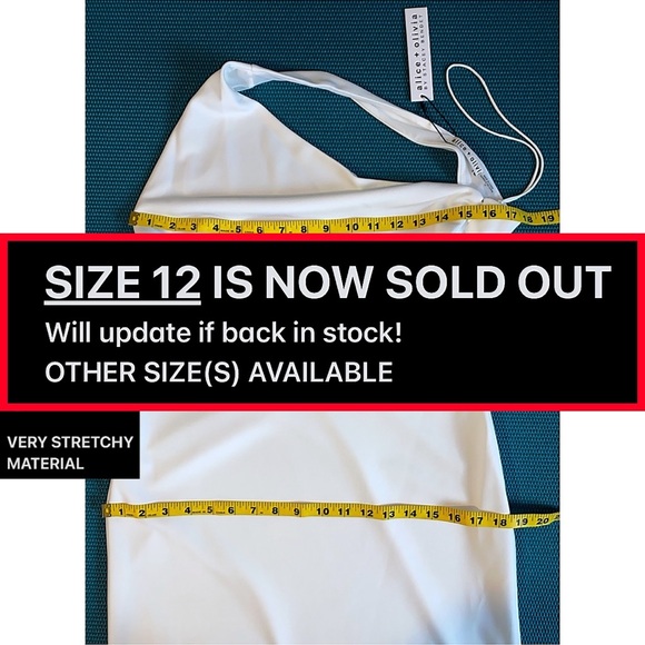 Alice + Olivia Rosia Off White One Shoulder Cut Out Cocktail Mini Dress - Picture 13 of 16